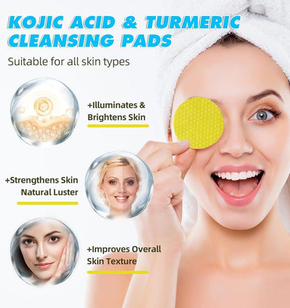 Turmeric Kojic Acid Cleansing Pads .