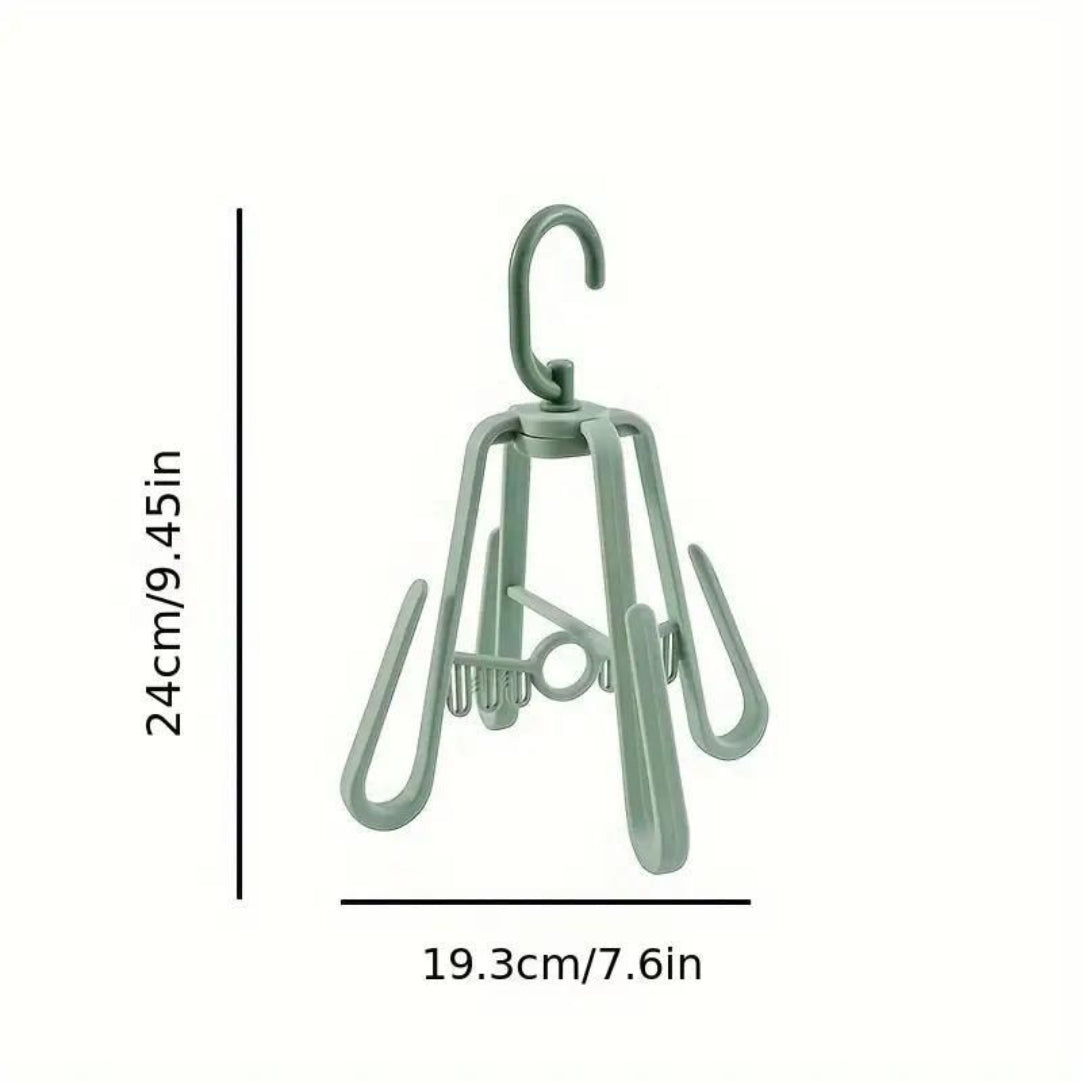 Multi-functional Hanger Rotating Drying Rack With 4 Hooks