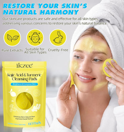 Turmeric Kojic Acid Cleansing Pads .