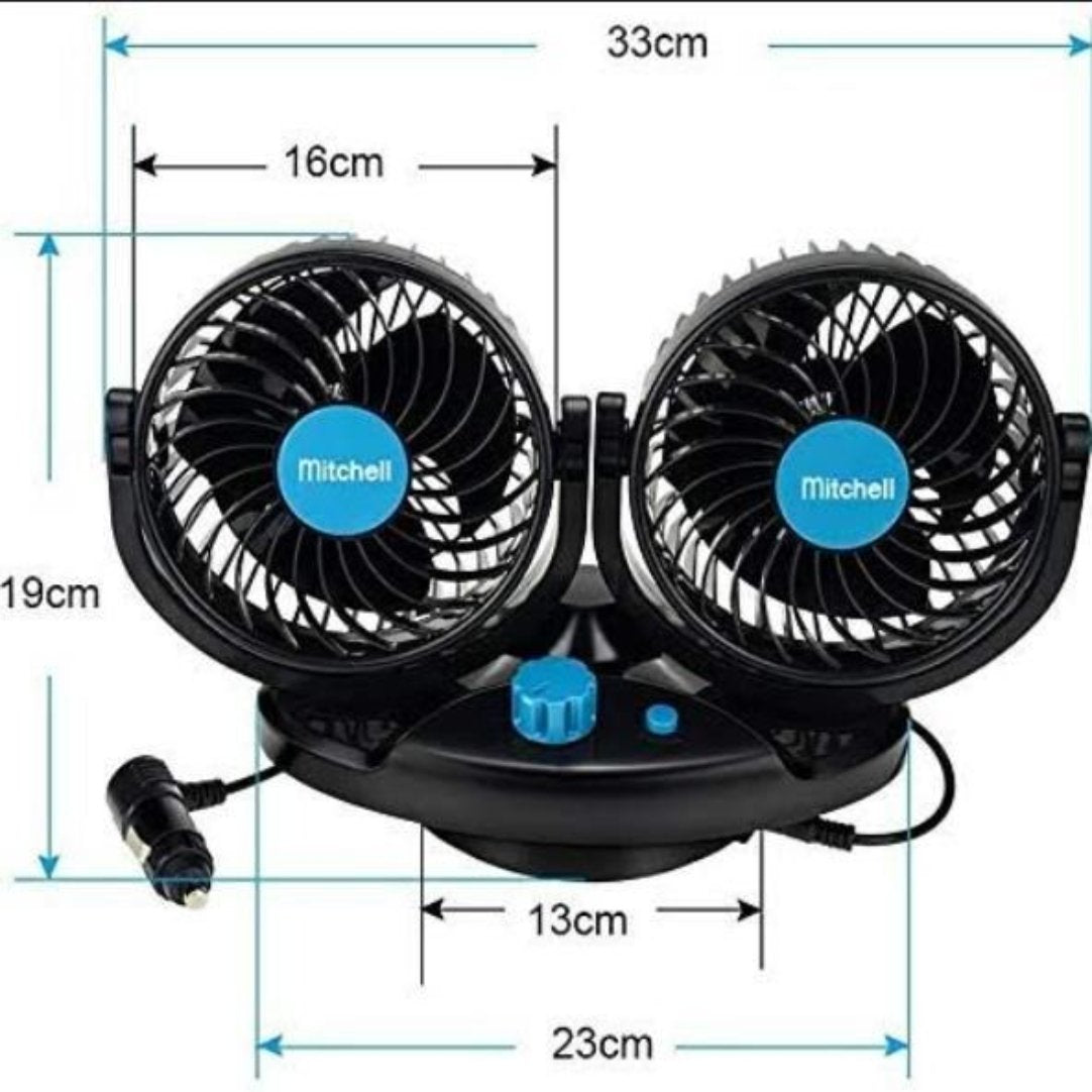 Car Air Circulation Fan 360, Rotatable Auto Car Cooling Fan .