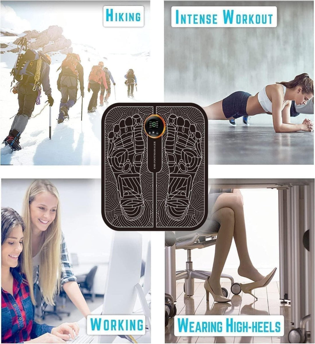Vibrating Bubble Electric Ems Foot Massager Pad .