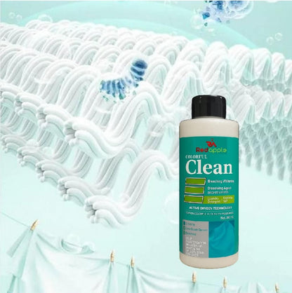 Bottle of Reval Appola Colorful Clean on a background with clothes and water.