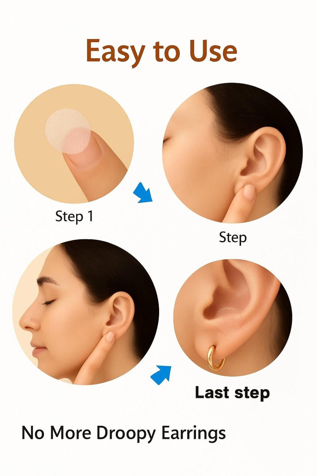 Premium Earlobe Support Patches (100 PCS) .
