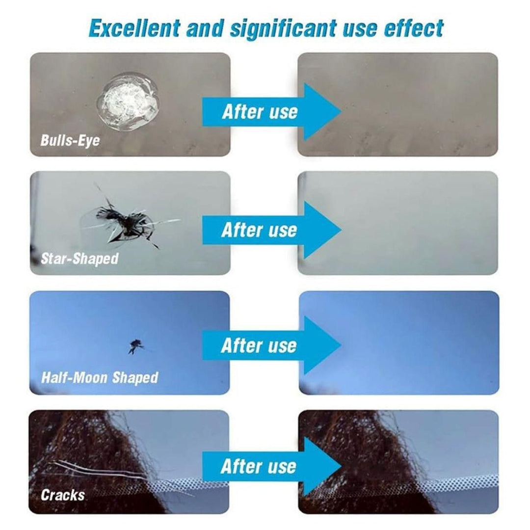 Before and after effect of a protective film on various types of damage.