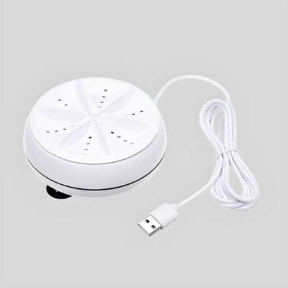 2 In1 Mini Washing Machine Portable Rotating Ultrasonic Turbine Washer