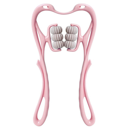 6 Wheel Dual Pressure Point Cervical Neck Massager Pinpoint Roller Neck Spine Massage Tool