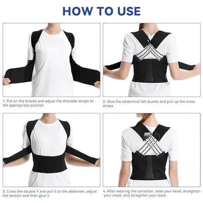 Adjustable Back Posture Corrector/ Slouching Relieve Pain Belt Women Men .