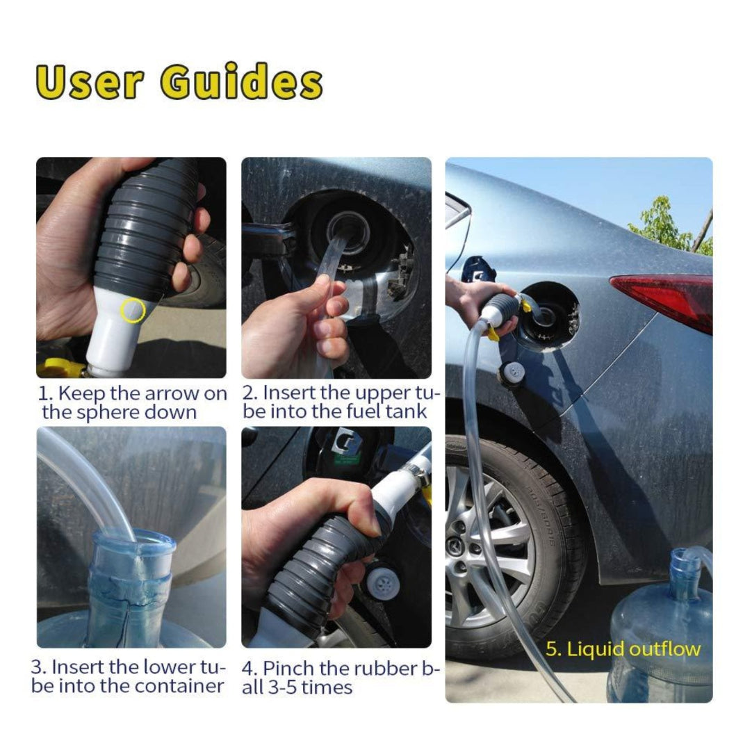 Newest High Flow Siphon Hand Pump Portable Manual Car Fuel Transfer Pump .