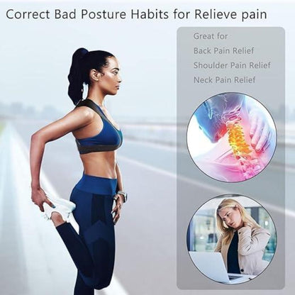 Shoulder & Back Straightener Elastic Spine Support Posture Corrector Belt .