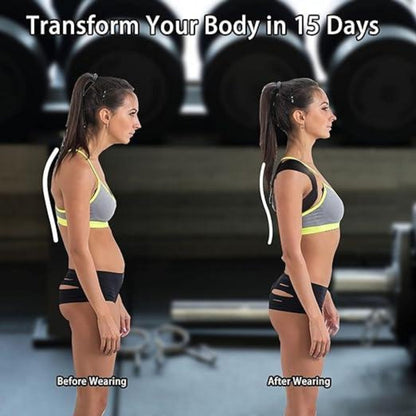 Shoulder & Back Straightener Elastic Spine Support Posture Corrector Belt .