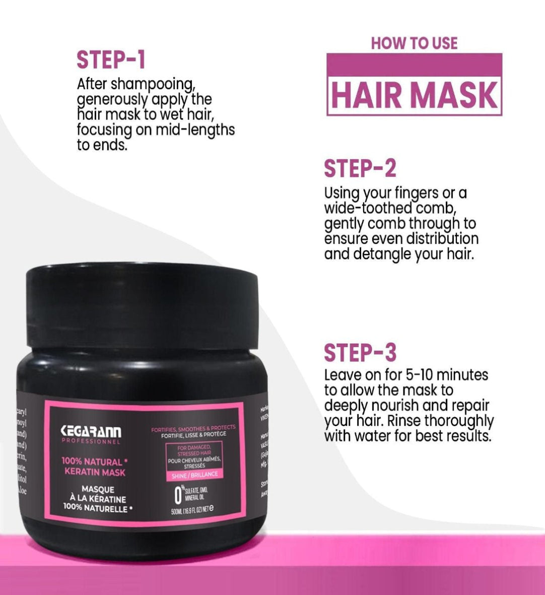 Ultra Repairing Hair Mask with Keratin for Damaged and Stressed Hair (Buy One Get One Free ))