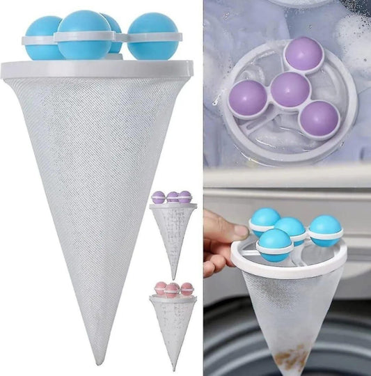 Washing Machine Floating Lint Mesh Bag Net Hair Filter Remover Net Buy One Get One Free)
