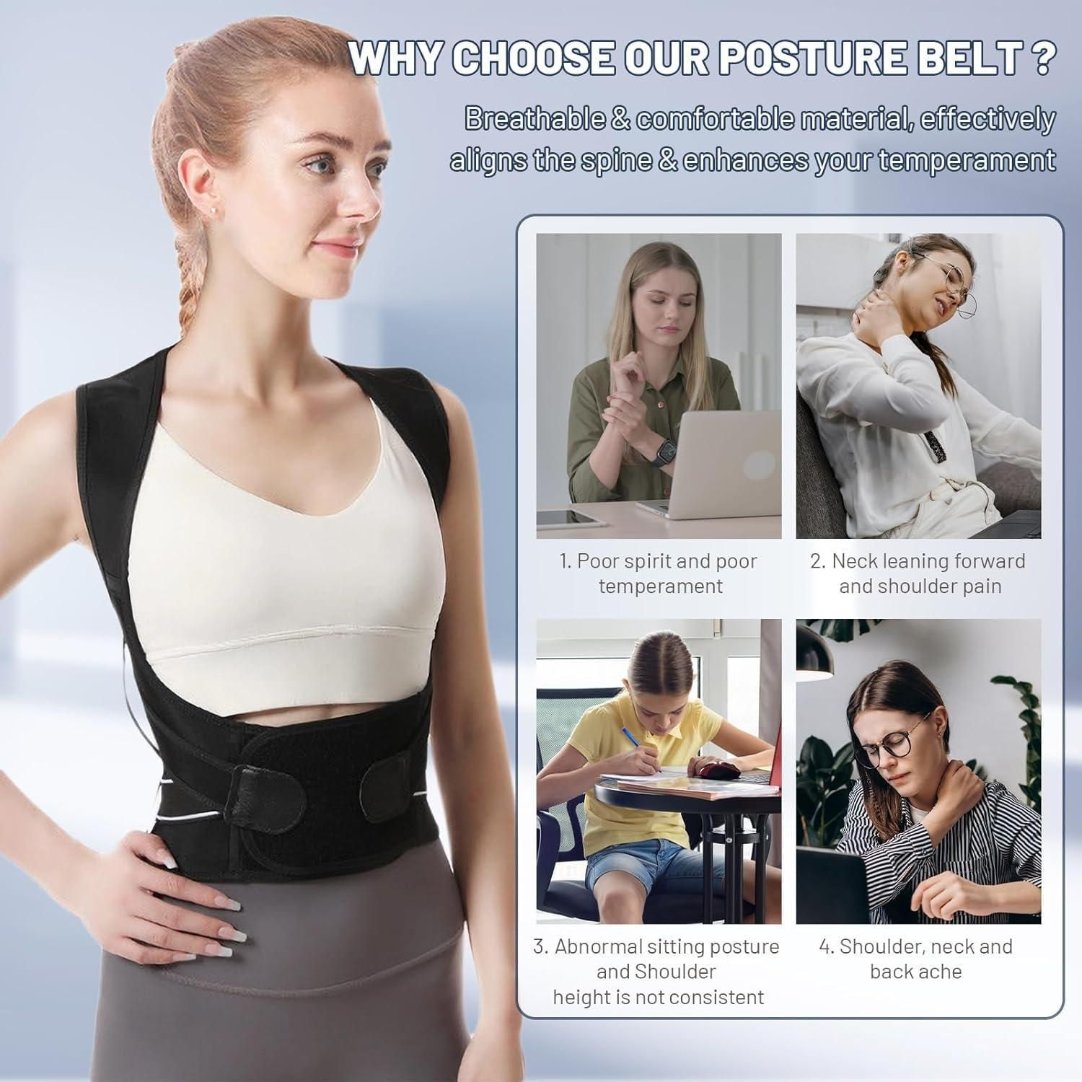 Adjustable Back Posture Corrector/ Slouching Relieve Pain Belt Women Men .