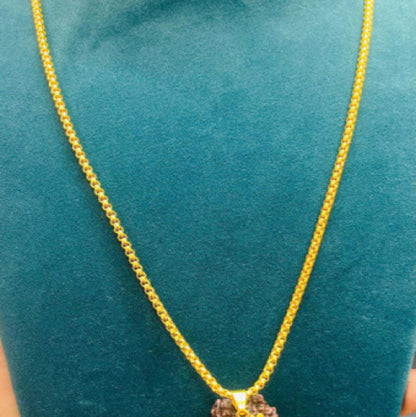 Om Rudraksha Pendant With Chain .