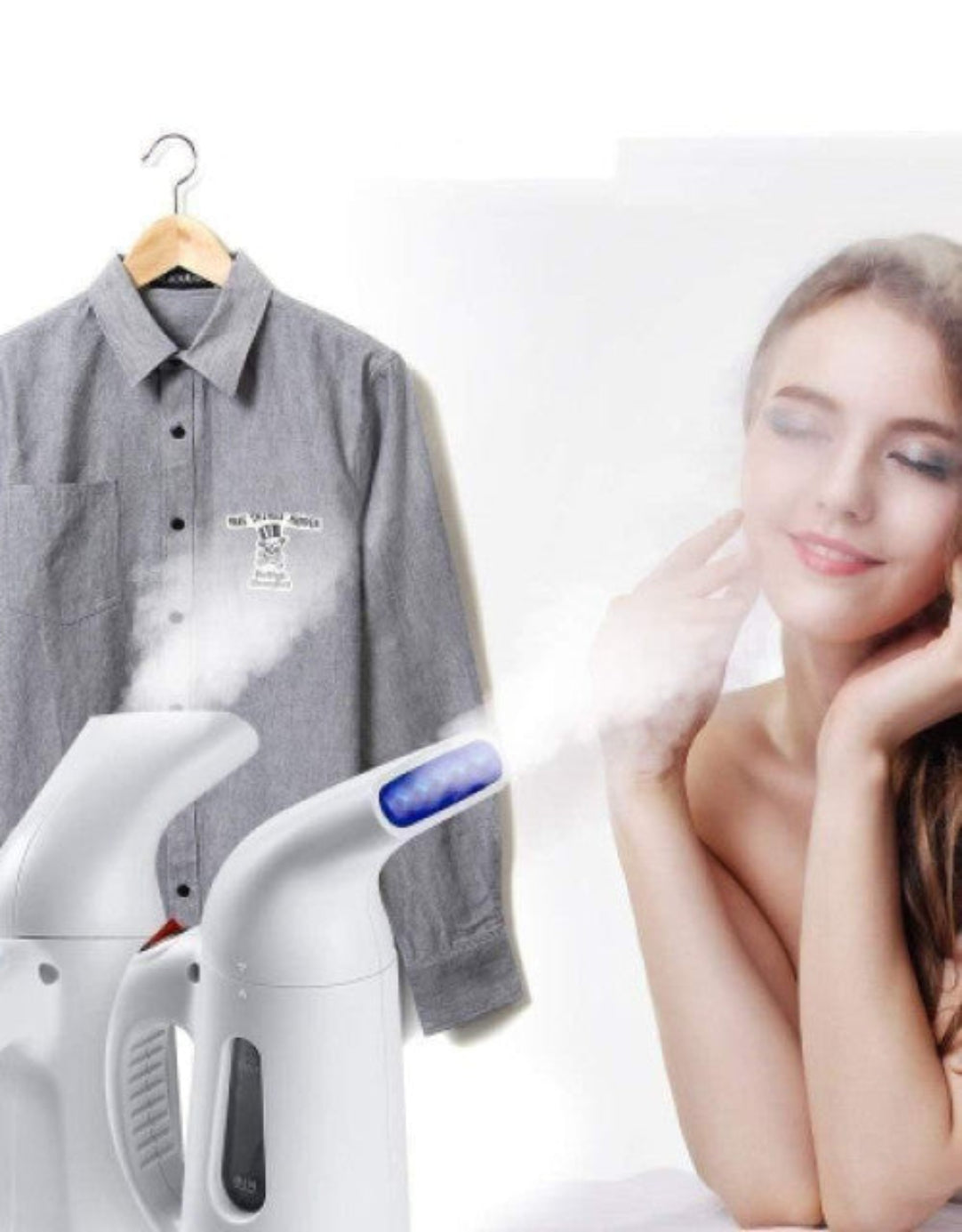 Steamer-4 In 1 HandHeld Garment Steamer & Beauty Facial Steamer .