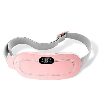 Pink and gray electronic belt on a white background