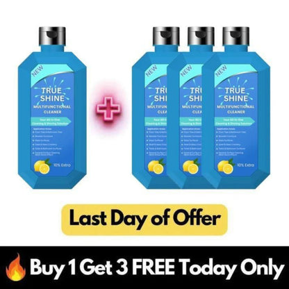 Promotional image of True Shine Multifunctional Cleaner with a buy one get three free offer.