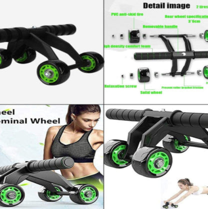 Anti Skid Four Wheel Total Body Ab Roller Exercise