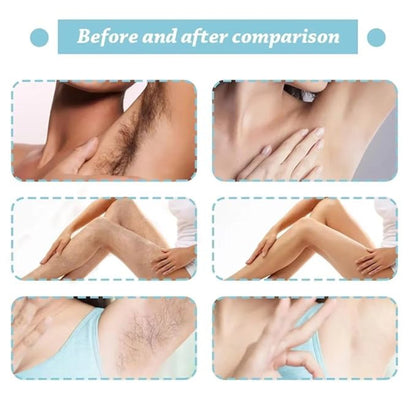 Before and after comparison of skin treatment or removal on various body parts.