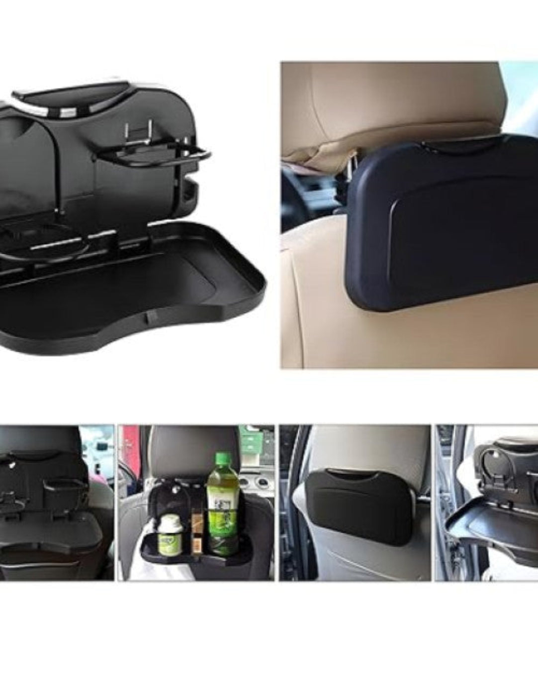 Car Travel Plastic Fold able Meal Drink Cup Tray .