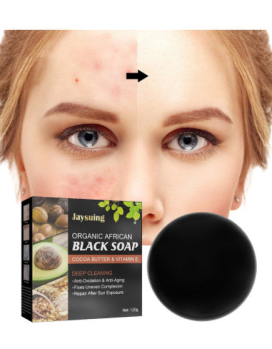 Deep Cleansing Shea Butter Vitamin E Handmade Organic African Black Soap ( Buy One Get One Free! )