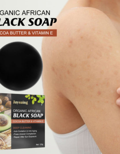 Deep Cleansing Shea Butter Vitamin E Handmade Organic African Black Soap ( Buy One Get One Free! )