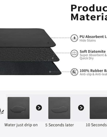 Drying mat for Kitchen, Water Absorbent Mat ( Buy One Get One Free ) .