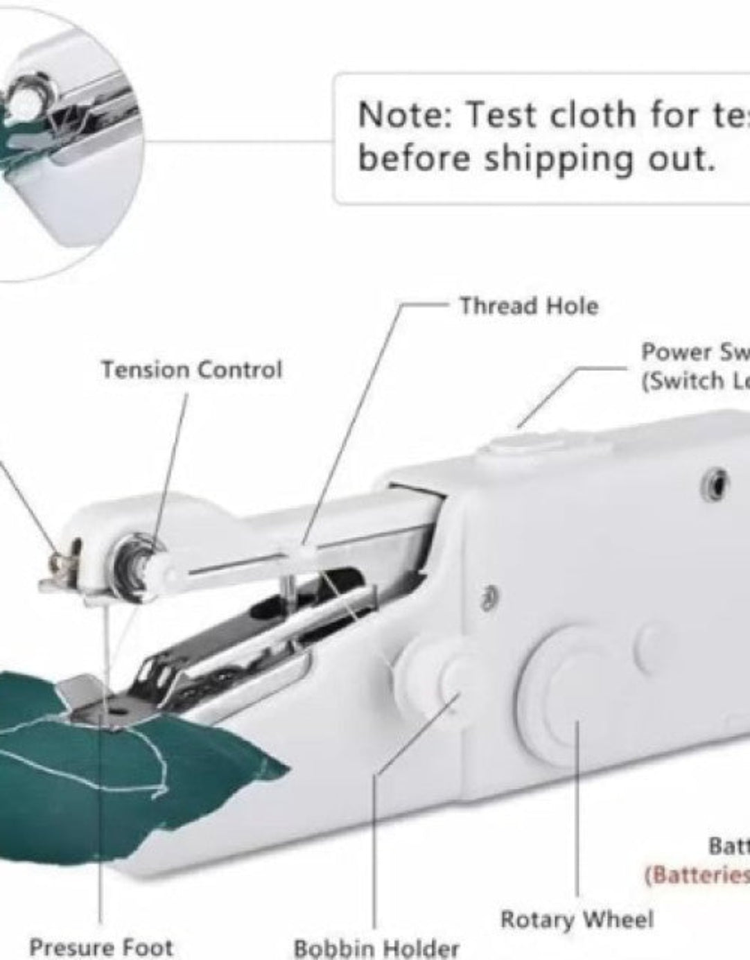 Electric Handy Stitch Mini Hand Sewing Machine Stapler Style Mini Machine .