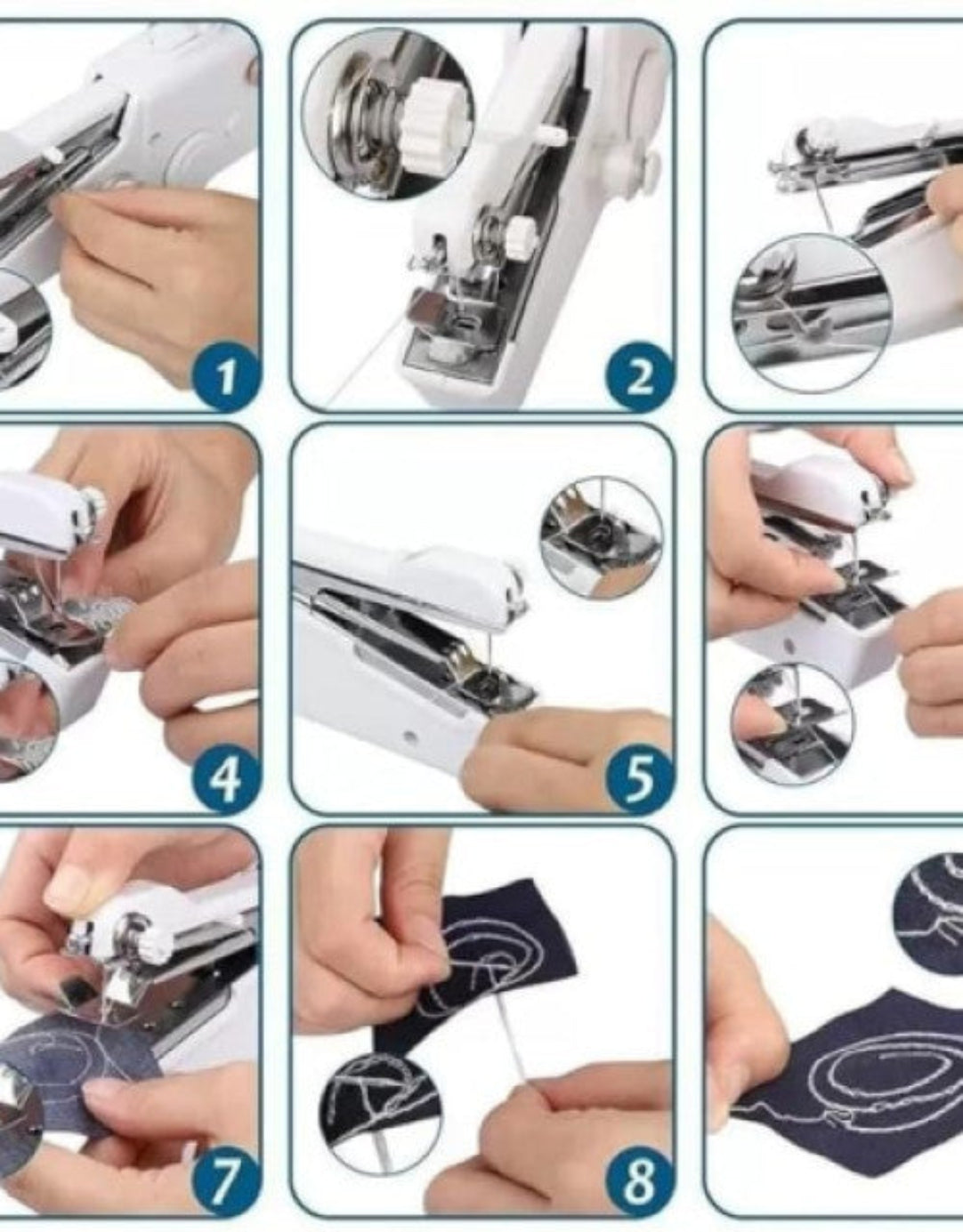 Electric Handy Stitch Mini Hand Sewing Machine Stapler Style Mini Machine .