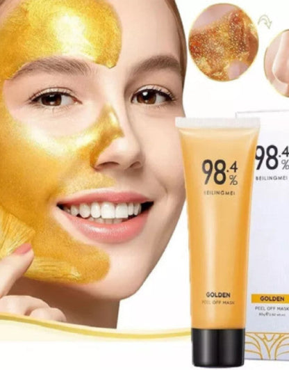Gold Foil Peel-Off Mask Beilingmei Gold Face Mask for wrinkles ( Buy One Get One Free )