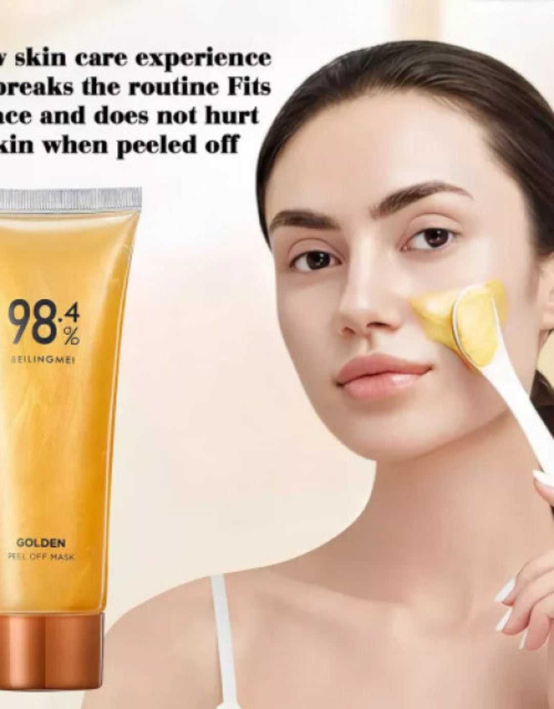 Gold Foil Peel-Off Mask Beilingmei Gold Face Mask for wrinkles ( Buy One Get One Free )