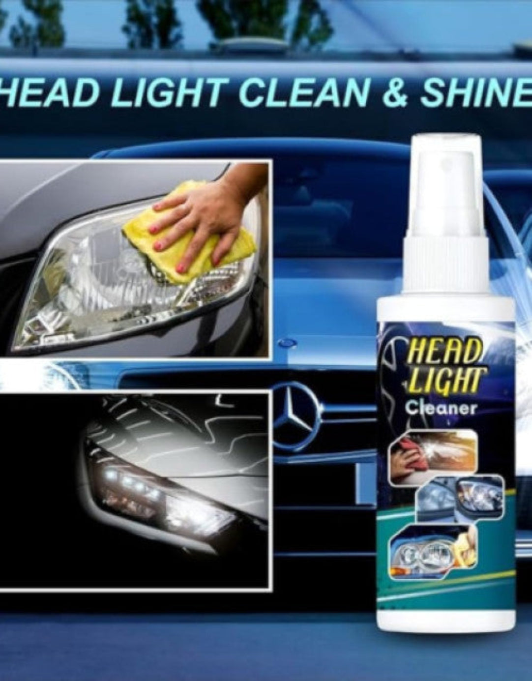 Headlight Lens Cleaner, Restorer, Shiner, for Vehicles Automobile Car & Bike Headlight Lens and Glass Restorer Cleaner ( Buy One Get ONE fREE )