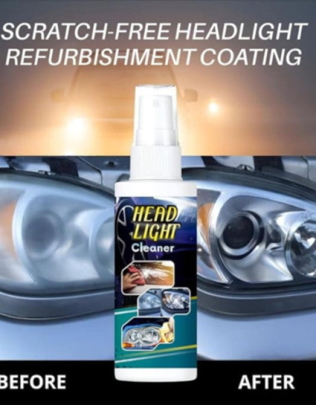 Headlight Lens Cleaner, Restorer, Shiner, for Vehicles Automobile Car & Bike Headlight Lens and Glass Restorer Cleaner ( Buy One Get ONE fREE )