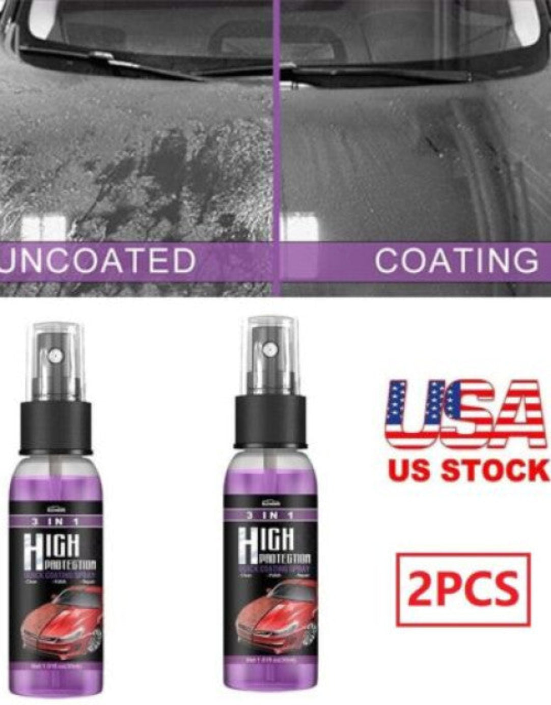 Powerful Car Coating Spray ( Buy Two Get One Free ) .