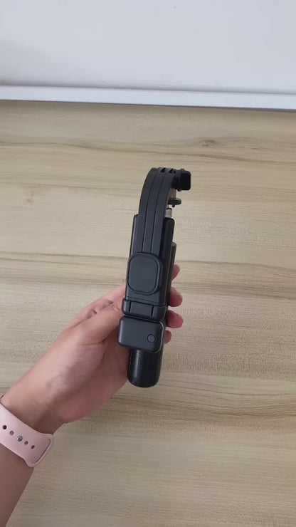 Extendable Flash 3-in-1 Selfie Stick Tripod with Bluetooth Remote .