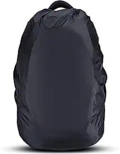 Black backpack cover on a white background